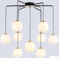 Подвесная люстра Ambrella LH51001/6+3 SGD/BK/FR (золотой песок/черный /белый матовый)