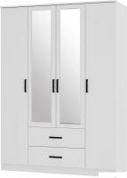 Шкаф распашной BTS Фьюжн ШК-14 (белый/белый)