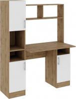 Офисный стол Woodville Эндо (дуб вотан/белый)