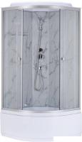 Душевая кабина Водный мир ВМ201 90x90 (белый мрамор)
