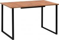 Кухонный стол Notta Лиман 120/160x80 619210 (дуб крафт золотой/черный матовый)