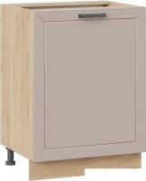 Шкаф напольный Трия Лорас 1Н6 с одной дверью (дуб крафт золотой/холст латте)