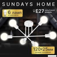Люстра средней высоты Sundays Home KR-24 6204 (c лампами Е27 12W 4100K 23222 6шт)