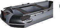 Гребная лодка Vivax К280Т с полом-сланью (без киля, серый/черный)