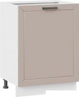 Шкаф напольный Трия Лорас 1Н6 с одной дверью (белый/холст латте)