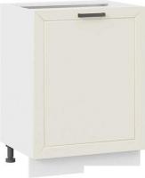 Шкаф напольный Трия Лорас 1Н6 с одной дверью (белый/холст брюле)