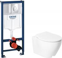 Унитаз подвесной Saniteco KW-99046 + GROHE Rapid SL 38721001