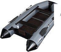 Моторно-гребная лодка Vivax Т330 с полом-книгой (с килем, серый/черный)