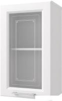 Шкаф навесной Горизонт Классик 40 Витрина навесной (белый эмалит)