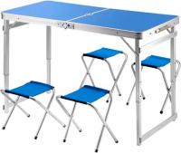 Стол со стульями Bison A-4-60*120-BL