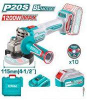 Угловая шлифмашина Total TAGLI2211532 (с 2-мя АКБ, кейс)