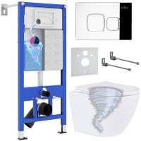 Унитаз подвесной Roxen Antares Tornado в комплекте с инсталляцией StounFix Dual Fresh 6 в 1 968385 (