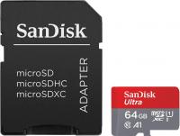 Карта памяти SanDisk Ultra microSDXC SDSQUAB-064G-GN6MA 64GB (с адаптером)