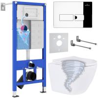 Унитаз подвесной Roxen Antares Tornado в комплекте с инсталляцией StounFix Dual Fresh 6 в 1 968316 (