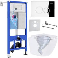 Унитаз подвесной Roxen Antares Tornado в комплекте с инсталляцией StounFix Dual Fresh 6 в 1 968340 (