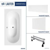 Ванна Lauter Ava 180х80 21208080 (с ножками, лицевым и торцевым экраном)