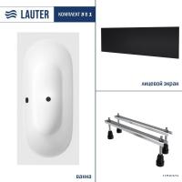 Ванна Lauter Ava 150х75 21208050 (с ножками и лицевым черным экраном)