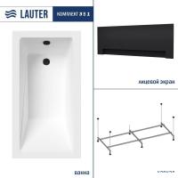 Ванна Lauter Estelle 130х70 21206030 (с каркасом и черным лицевым экраном)