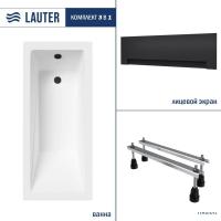 Ванна Lauter Estelle 140х70 21206040 (с ножками и лицевым черным экраном)