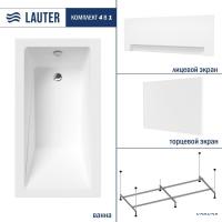 Ванна Lauter Estelle 130х70 21206030 (с каркасом, белым лицевым и торцевым экраном)