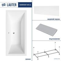 Ванна Lauter Oasis 170 21203070 (с каркасом, серым подголовником и белым лицевым экраном)