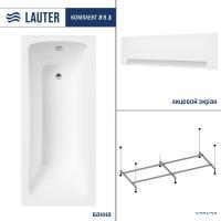 Ванна Lauter Bianca 160х70 21207160 (с каркасом и белым лицевым экраном)