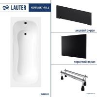 Ванна Lauter Sophia 160х70 21205160 (с ножками, лицевым черным и торцевым экраном)