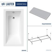 Ванна Lauter Estelle 130х70 21206030 (с каркасом и серым подголовником)