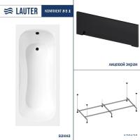 Ванна Lauter Sophia 160х70 21205160 (с каркасом, лицевым экраном черного цвета)
