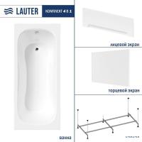 Ванна Lauter Sophia 160х70 21205160 (с каркасом, лицевым и торцевым экранами белого цвета)