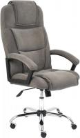 Офисное кресло TetChair Bergamo флок (хром/серый 29)
