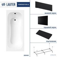 Ванна Lauter Sophia 160х70 21205160 (с каркасом, черным подголовником, черным лицевым и торцевым экр