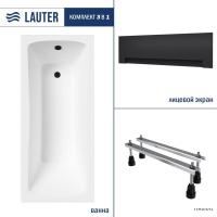 Ванна Lauter Bianca 160х70 21207160 (с ножками и лицевым черным экраном)