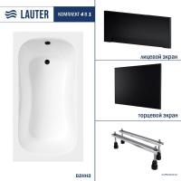 Ванна Lauter Sophia 130х70 21205130 (с ножками, лицевым черным и торцевым экраном)