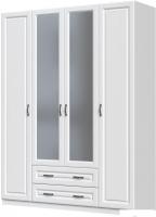 Шкаф распашной Bravo Мебель Кантри распашной ШР-4 с 2-мя зеркалами (белый)