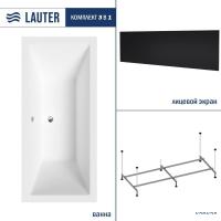 Ванна Lauter Oasis 165 21203065 (с каркасом и черным лицевым экраном)