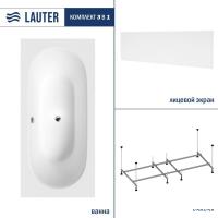 Ванна Lauter Ava 160 21208060 (с каркасом и белым лицевым экраном)