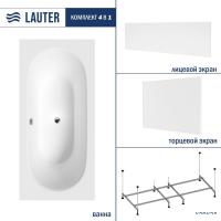 Ванна Lauter Ava 160 21208060 (с каркасом, белым лицевым и торцевым экраном)