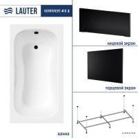 Ванна Lauter Sophia 130 21205130 (с каркасом, лицевым и торцевым экранами черного цвета)