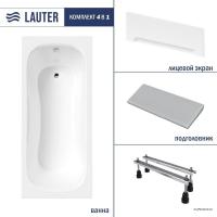 Ванна Lauter Sophia 160х70 21205160 (с ножками, серым подголовником и белым лицевым экраном)