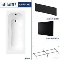 Ванна Lauter Sophia 140 21205140 (с каркасом, черным лицевым и торцевым экраном)