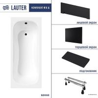 Ванна Lauter Sophia 140 21205140 (с ножками, черным подголовником, черным лицевым и торцевым экраном