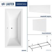 Ванна Lauter Oasis 165 21203065 (с каркасом, белым лицевым и торцевым экранами)