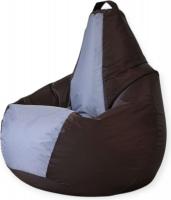 Кресло-мешок Mio Tesoro Груша Kombo XXL GF-130x85-SHS (шоколад/серебристый)
