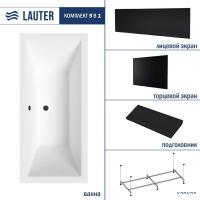 Ванна Lauter Oasis 170 21203070 (с каркасом, черным подголовником, черным лицевым и торцевым экраном