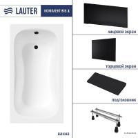 Ванна Lauter Sophia 130 21205130 (с ножками, черным подголовником, черным лицевым и торцевым экраном