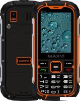 Телефон Maxvi R2 up (черный/оранжевый)