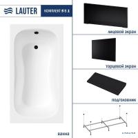 Ванна Lauter Sophia 130 21205130 (с каркасом, черным подголовником, черным лицевым и торцевым экрано