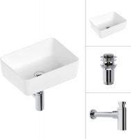 Умывальник Lauter 21674B + клапан 21190CH + сифон 21635CH (хром)