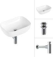 Умывальник Lauter 21493A + клапан 21190CH + сифон 21635CH (хром)